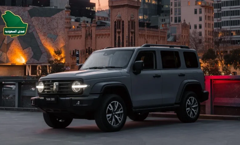 سيارة تانك 300 افضل سيارة صينية للطرق الوعرة تقف بثبات على كثبان رملية في صحراء المملكة العربية السعودية