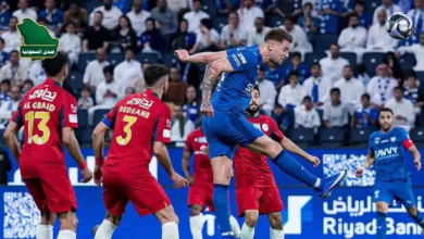 مباراه الهلال ضد ضمك رأسية سافيتش الحاسمة